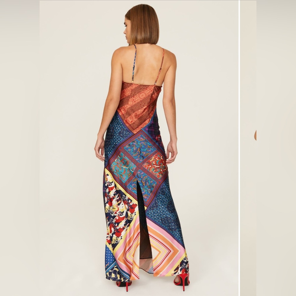 STAUD Colorful Backless Maxi Dress
